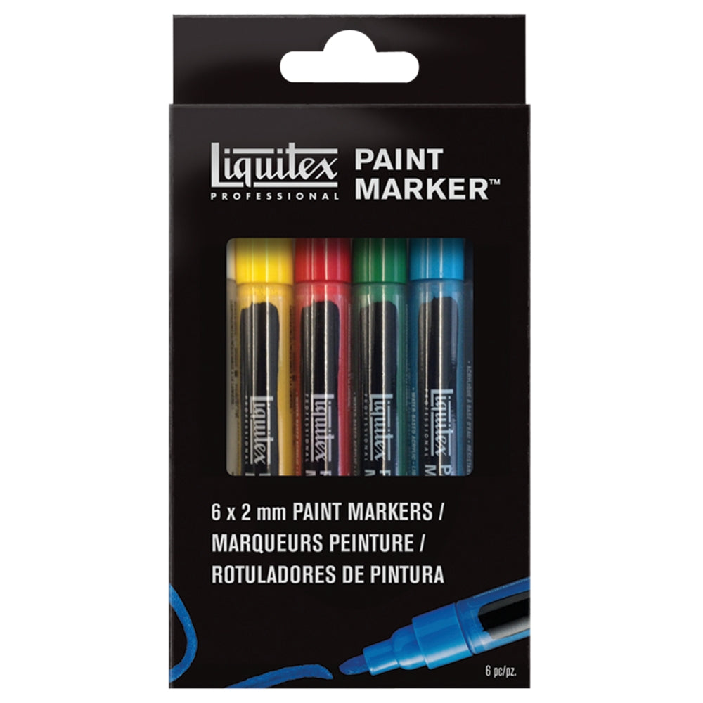 Estojo Marcador Liquitex Paint Marker 4mm 06 Cores Básicas